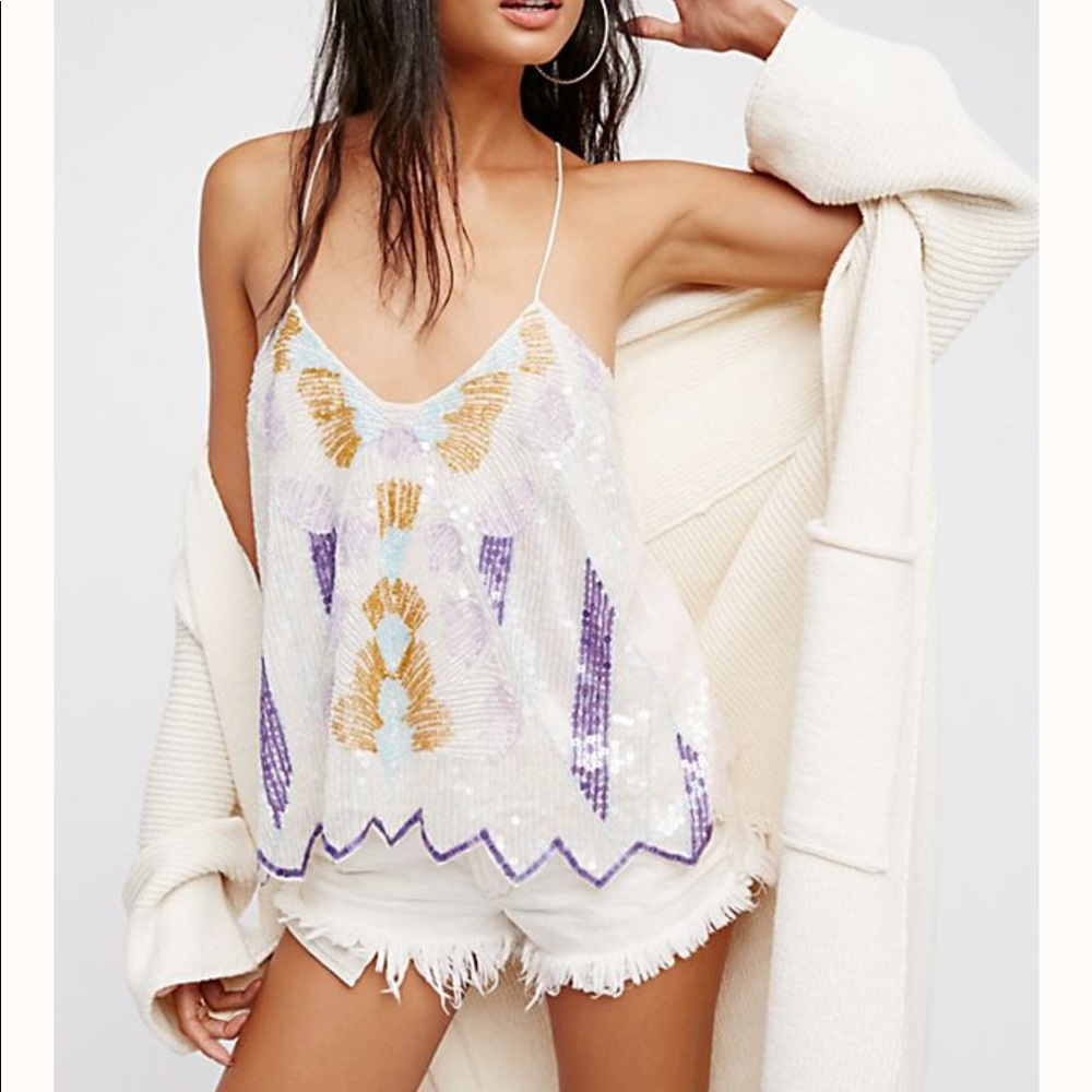 Free People Sequin Top